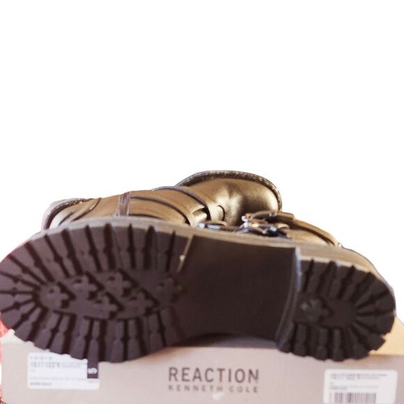 KENNITH COLE REACTION TATE Faux Leather Rhinestone Womens Motorcycle Boots NIB 8 - Picture 12 of 16